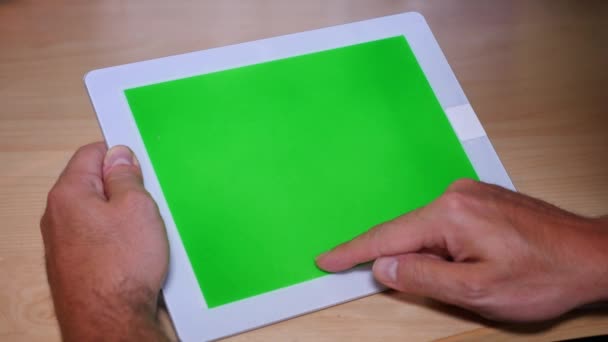 4 k tela verde Tablet Pc — Vídeo de Stock