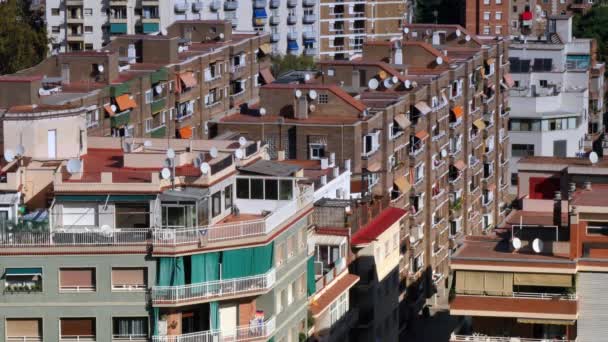 Barcelona  from atop Montjuïc hill — Stockvideo