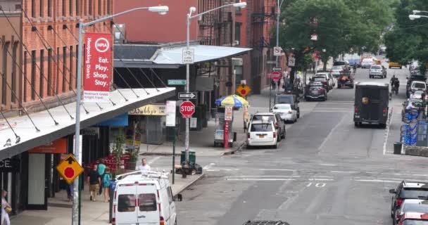 District d'emballage de viande 4K établissant le tir — Video