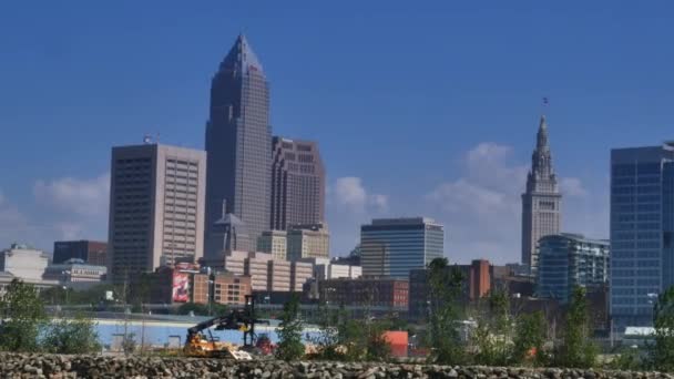 4K Skyline de Cleveland — Vídeo de Stock