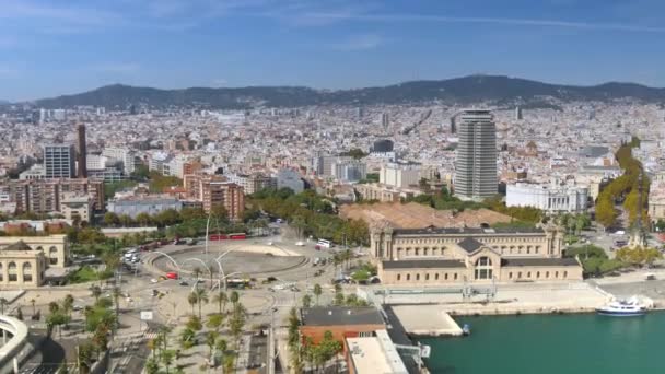 Μια εναέρια θέα της Βαρκελώνης — Αρχείο Βίντεο