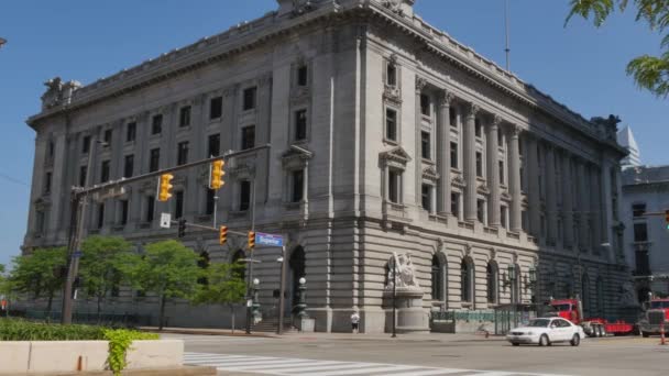 Vecchio edificio postale nel centro di Cleveland — Video Stock