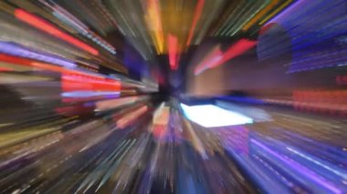 Gece Las Vegas Strip Flash Zooms