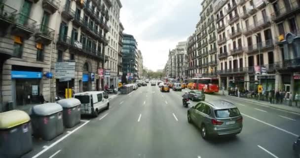 4 k Barcelona Pov rijden — Stockvideo