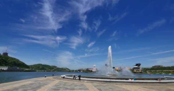 Pittsburgh Fountain at The Point — Stock Video