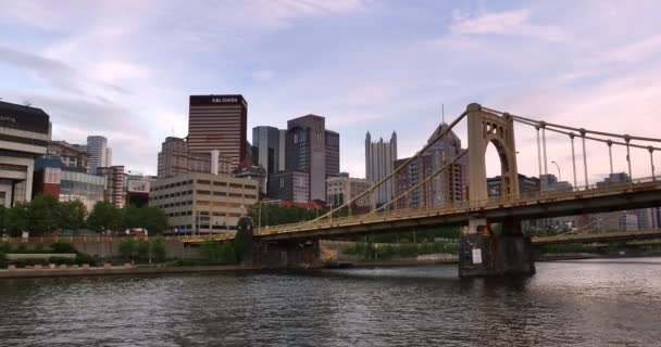 Pittsburgh, Pennsylvania'nın manzarası — Stok video