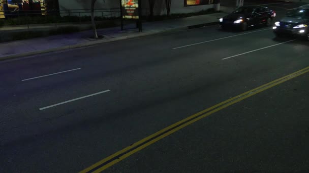 Los Angeles natten trafik — Stockvideo