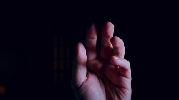 Ayrıntılı bir insan eli — Stok video