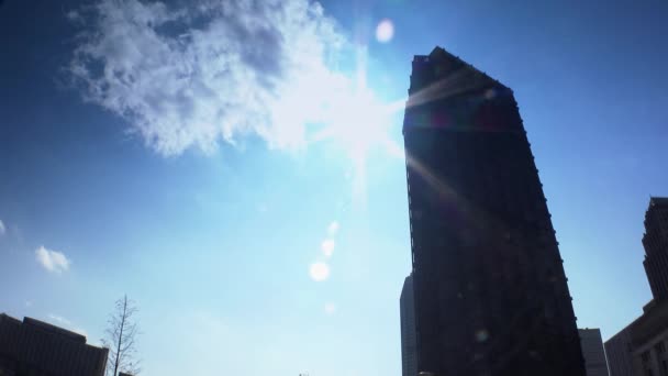 Sziluettjét Pittsburgh acél épület — Stock videók