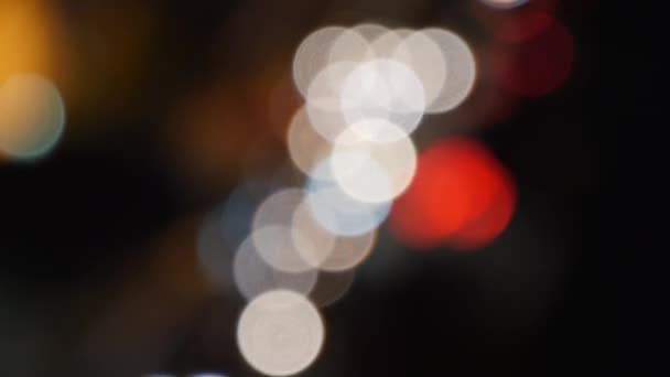 Abstract Night Bokeh Traffic — Stock Video