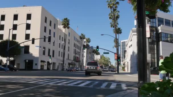 Rodeo Drive Establishing Shot — Stock Video