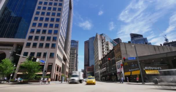 Intersezione del traffico di Pittsburgh Time Lapse — Video Stock