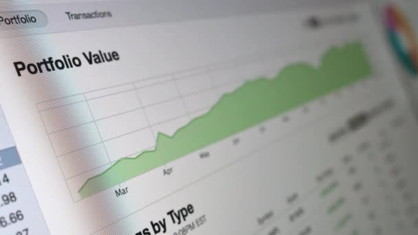 Informe de la cartera de pensiones de inversión 4K — Vídeos de Stock