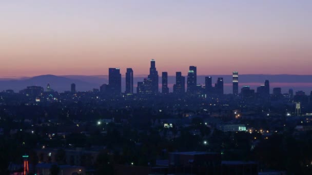 Rano na dzień Timelapse Los Angeles — Wideo stockowe