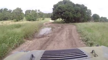 Sürücüleri bir taşra iz Texas içinde bir Atv sürme Pov.