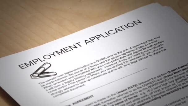 An employment application gets denied. — Stock Video