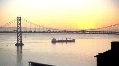 San Francisco Bay Köprüsü Sabah Sunrise
