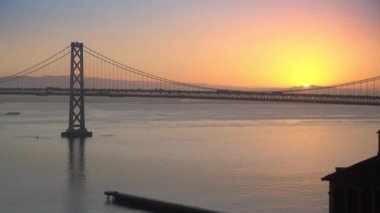 San Francisco Bay Köprüsü Sabah Sunrise