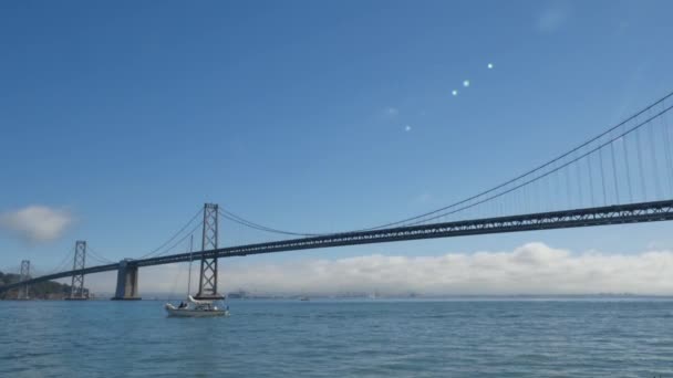 San Francisco Bay Bridge Gün Shot Kurulması — Stok video