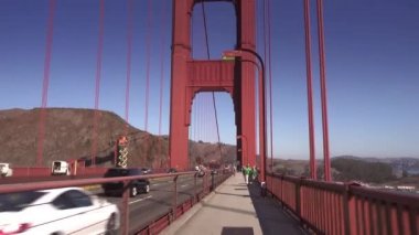 Golden Gate Köprüsü Kaldırım üzerinde Perspektif Binicilik Bisikleti