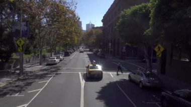 Pil Street San Francisco üzerinde sürüş yüksek açılı görünüş