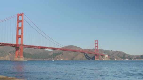 Most Golden Gate ustanowienie strzał — Wideo stockowe