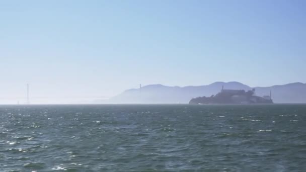 Ilha de Alcatraz que estabelece o tiro — Vídeo de Stock