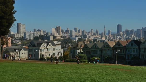 Painted Ladies Victorian Homes in San Francisco — Stock Video