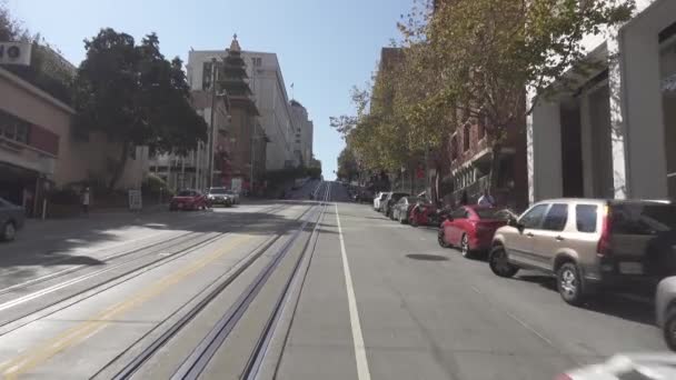 Pasajero POV San Francisco Cable Car — Vídeos de Stock