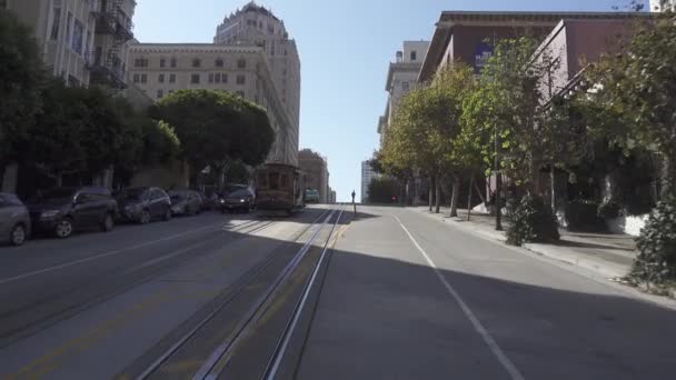 Passageiro POV San Francisco Cable Car — Vídeo de Stock