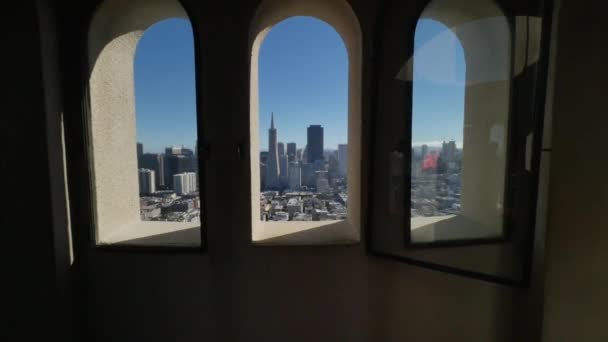 Blick auf San Francisco vom Coit Tower — Stockvideo