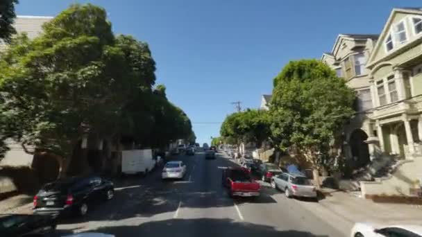 Driving POV Área Residencial de San Francisco — Vídeo de stock