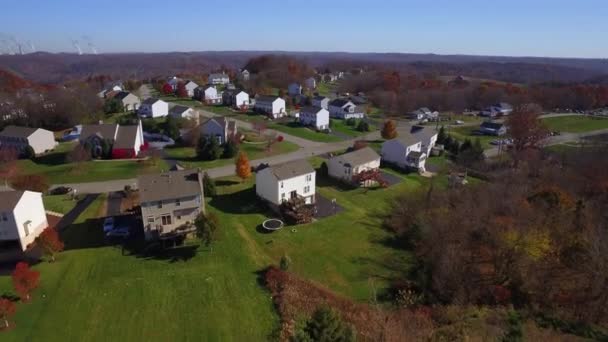 Aerial typiska västra Pennsylvania kvarter — Stockvideo