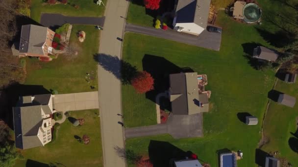 Luchtfoto typische West-Pennsylvania wijk — Stockvideo