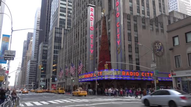 Radio City Music Hall inredda till jul — Stockvideo