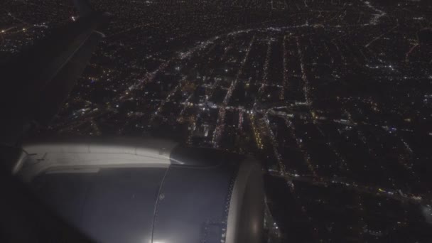 Luchtfoto van New York van passagier Jet — Stockvideo