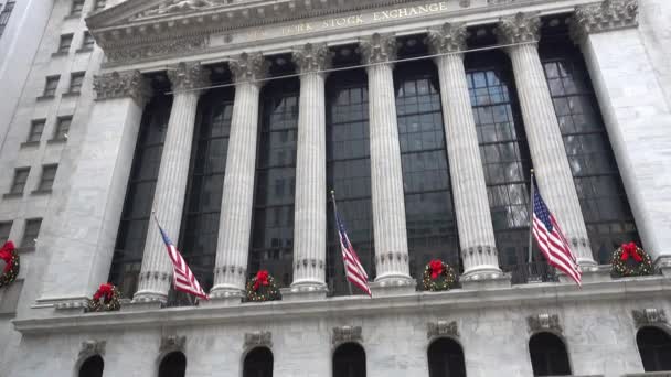 New York Stock Exchange wejście ustanawiającego strzał — Wideo stockowe