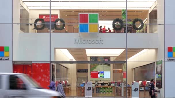 Microsoft Store Stabilire colpo — Video Stock