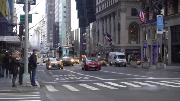 Straßen von New York Einstellungsschuss — Stockvideo