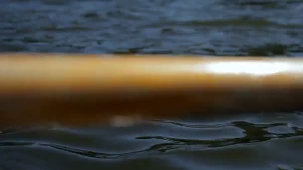 Rowing Oar In The Water — Stock Video