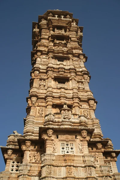 Wieża w Chittorgarh fort, Indie. Radżastan. — Zdjęcie stockowe