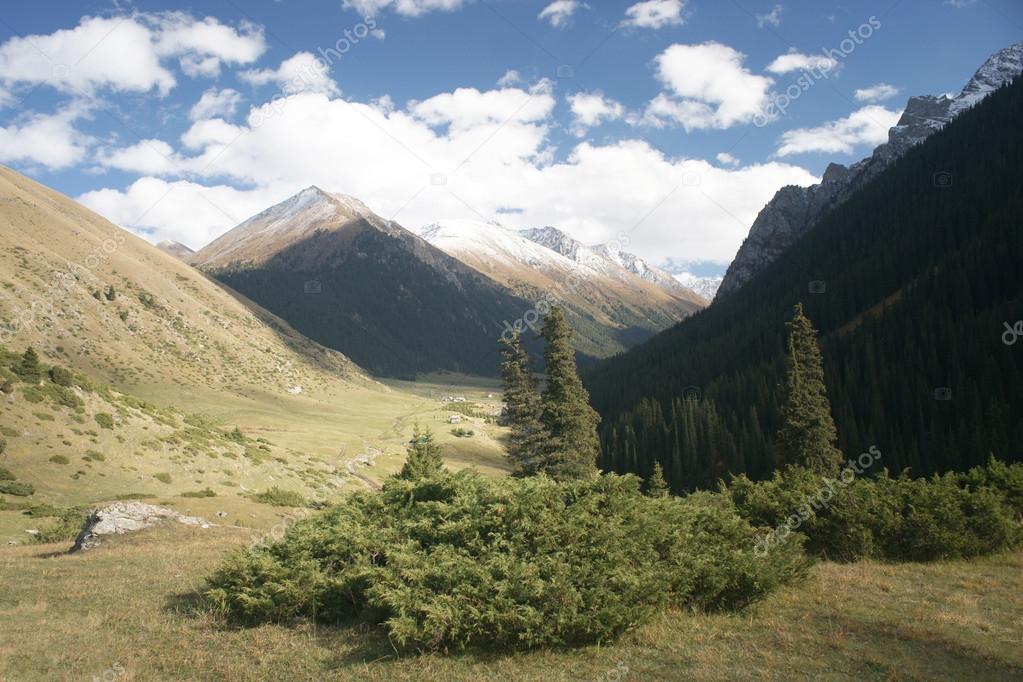 Valley in the mountains of Kyrgyzstan