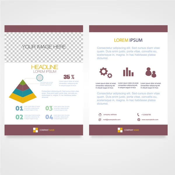 İş broşür A4 afiş tasarım şablonu (orantılı olarak: A4 boyutunda) — Stok Vektör