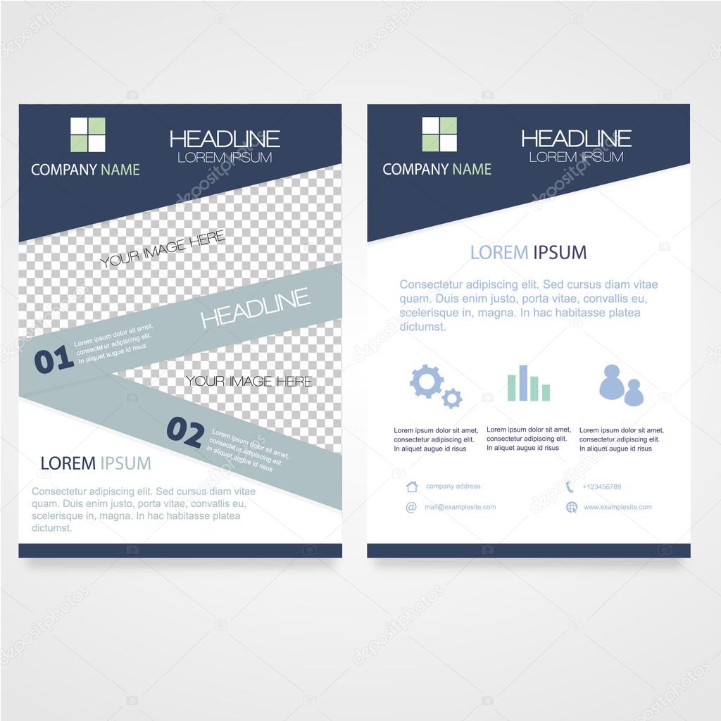 Business Brochure Flyer Design Template Proportionally Size Stock Vector C Erdem