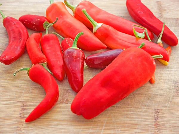 Group of chili peppers — Stock Photo, Image