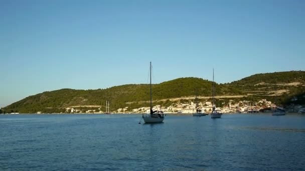 Ciudad del puerto de Vis — Vídeo de stock