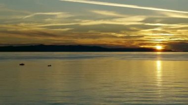 Sunset bulvarında Adriyatik kıyısı timelapse