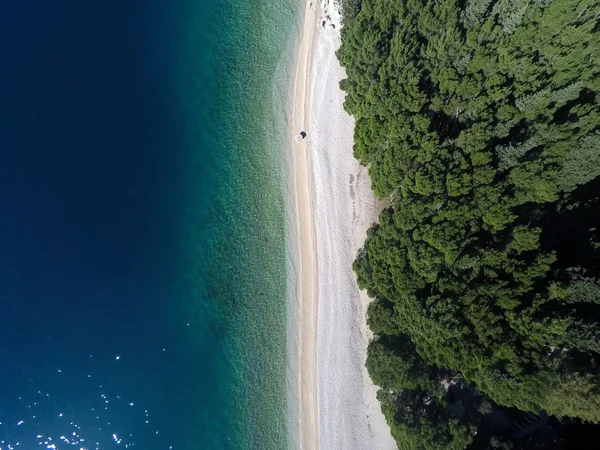 Plajda havadan görünümü
