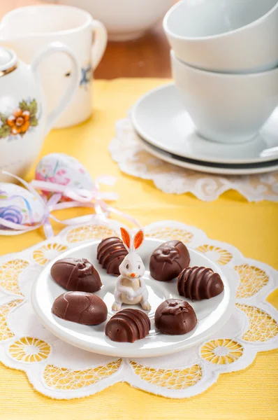 复活节蛋形巧克力糖果 — 图库照片