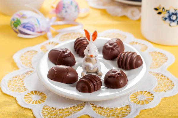 Easter Egg Shaped Chocolate Candies — Stock Photo, Image